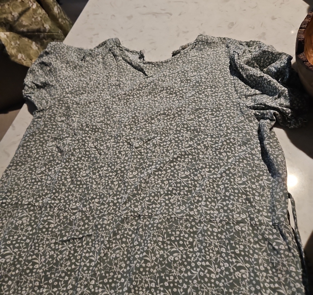Floral Green Women's Dress